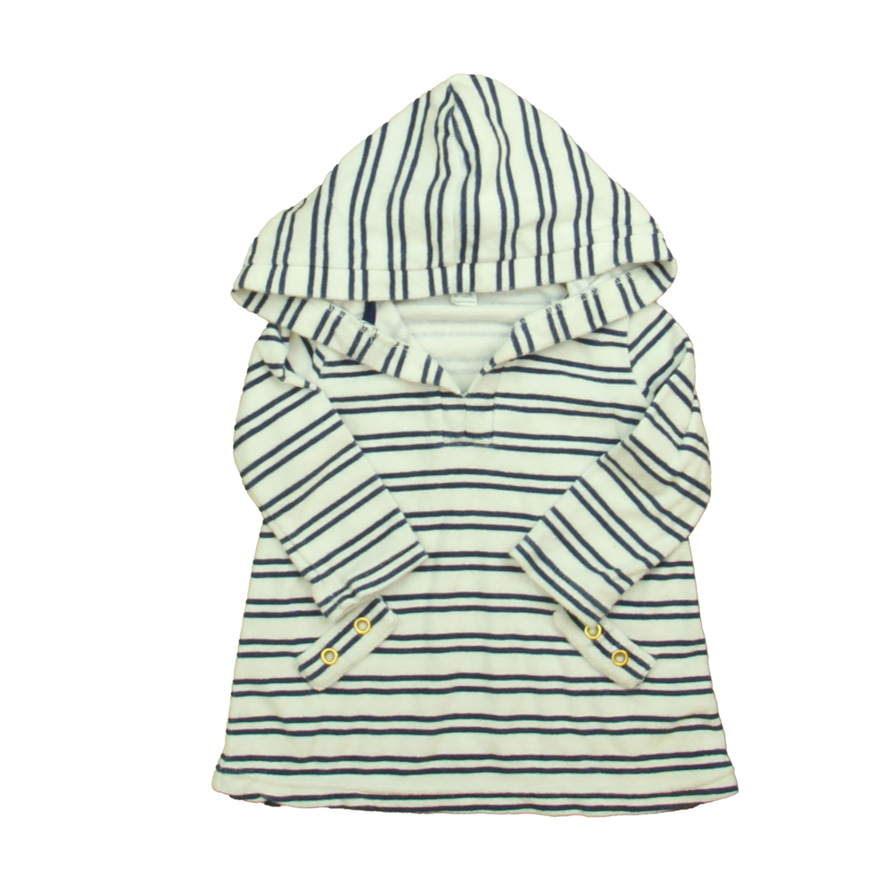 Cabanalife Boys White | Blue Stripe Cover-up size: 6-12 Months